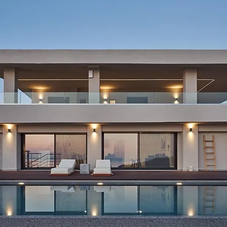 Blue Armonia Villa Featuring Saltwater Heated Pool Keratea Exterior photo